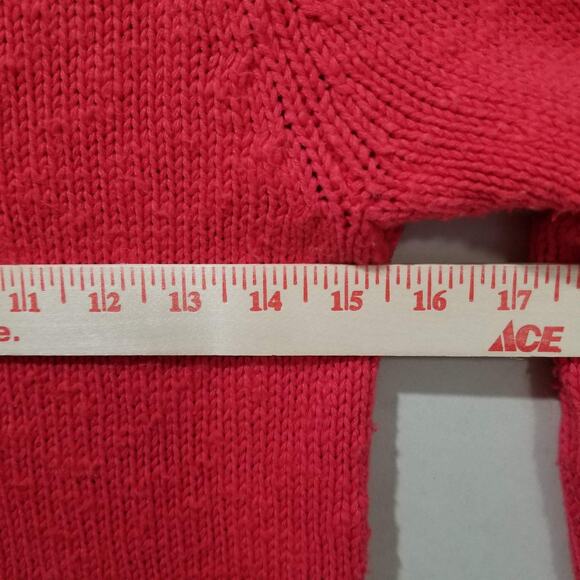 L.L.Bean Sweater Womens XS Pink Turtleneck Roll Neck Raglan Knit Pullover - Picture 7 of 9